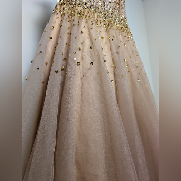 Sequin Embellished Evening Gown - Picture 11 of 13